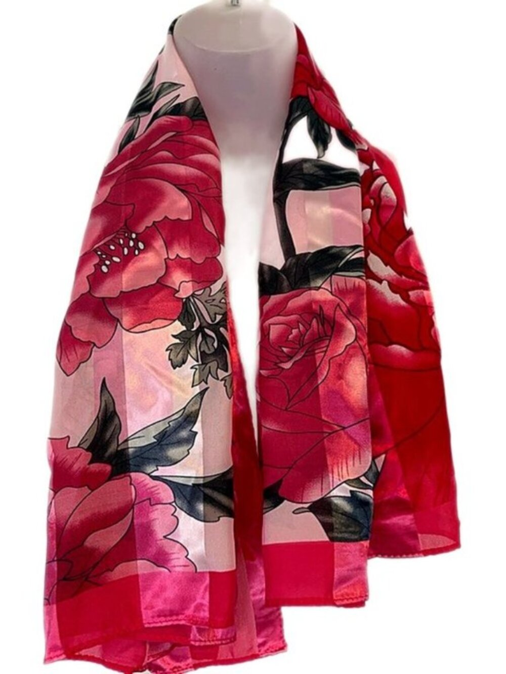 Juicy Couture Floral Scarf Peony Pink Square